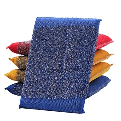 Afbeelding van Stalen schrobben spons afwasspons Multi Use Heavy Duty Scrub voor afwassen Langdurige keukenspons harde oppervlakken gereedschap