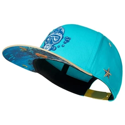 Afbeelding van Cadency® Snapback Cap Diver, dames en heren, turquoise, uniseks, in grootte verstelbaar, Eén maat