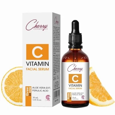 Afbeelding van Vitamine C serum met hyaluronzuur en anti rimpel direct effect. aging, skin tag solutions gezichtsserum. Vochtserum tegen pigmentvlekken, puistjes ouderdomsvlekken.