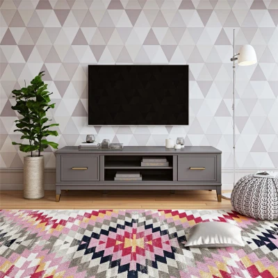 Afbeelding van CosmoLiving by Cosmopolitan Tv meubel Westerleigh met 3x kabeldoorvoer, mdf, hoogte 47 cm, breedte 152 cm