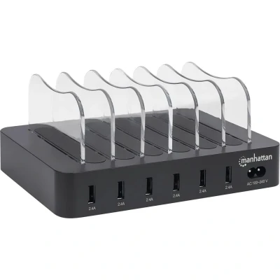 Afbeelding van Manhattan 102254 USB laadstation 2.4 A 6 x 3.2 Gen 1 bus (USB 3.0) Thuis