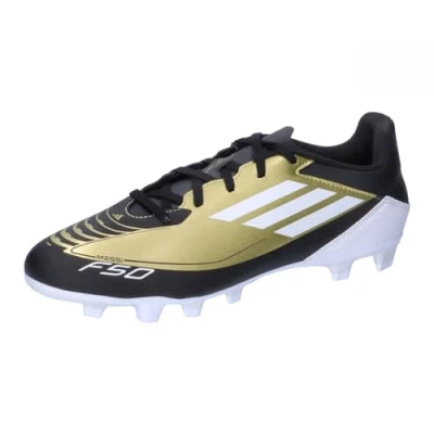 Afbeelding van adidas Performance F50 CLUB FXG Messi Voetbalschoenen met Kunststof noppen, Heren, Maat: 44 2/3, Gold metallic/footwear white/core black