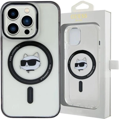 Afbeelding van Karl Lagerfeld IML Choupette&#039;s Head MagSafe hoesje voor iPhone 15 Plus transparant