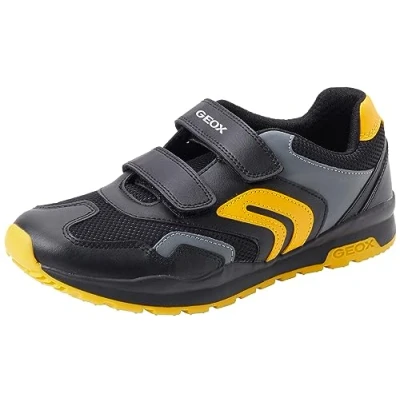 Afbeelding van Geox J Pavel A SNEAKERS jongens,Black Yellow,24 EU