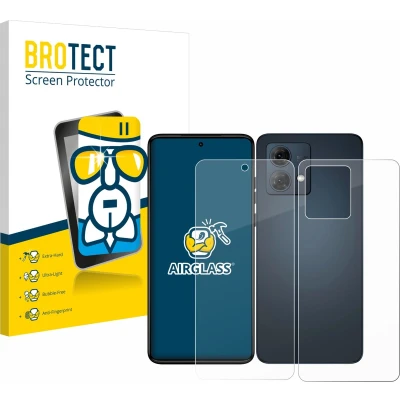 Afbeelding van BROTECT Screenprotector voor Motorola Moto G84 (Voor+Achter) Folie Beschermfolie Beschermglas transparant