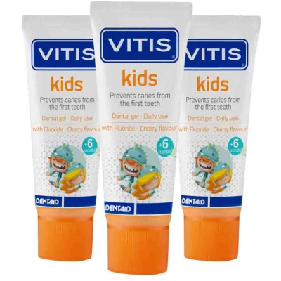 Afbeelding van 3x Vitis Tandpasta Kids 50 ml