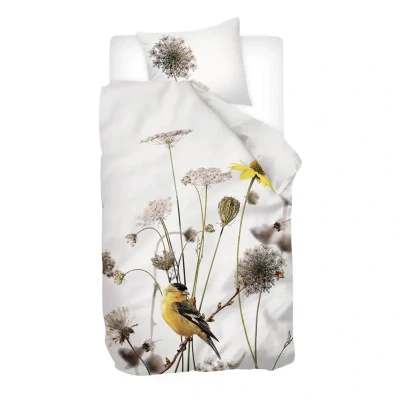 Afbeelding van Snoozing Goldfinch Flanel Dekbedovertrek Eenpersoons 140x200/220 cm Multi kleur