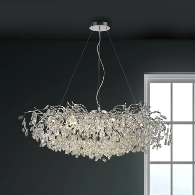 Afbeelding van Paul Neuhaus Kroonluchter Ricicle 120cm chroom 2036 17