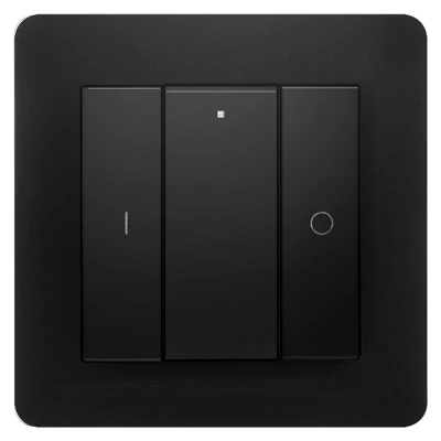 Afbeelding van Zigbee wandschakelaar draadloos zwart 1 zone Incl. batterij Plak of schroefbevestiging Schakelen &amp; Dimmen