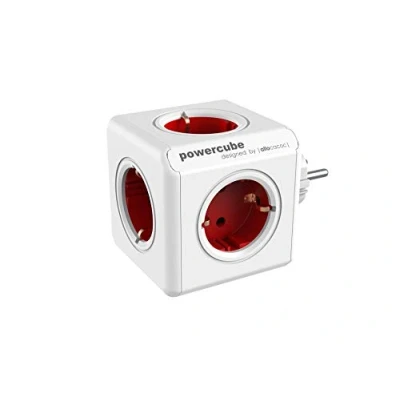Afbeelding van Allocacoc PowerCube® Origineel Type F (Netherlands/Germany) / Red