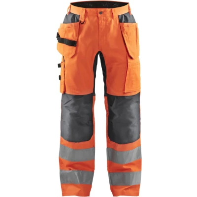 Afbeelding van Blaklader Werkbroek met stretch High Vis 1552 1811 Oranje/Medium Grijs D116