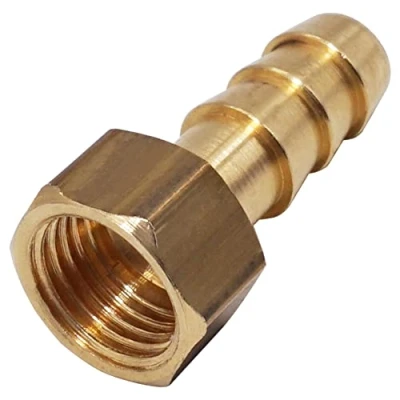 Afbeelding van SKIR&#039;CO 1 st Vrouwelijke Draad Weerhaak Messing Fitting 1/4&quot; x 10 mm, Slang Prikkeldraad Adapter, Staart Connector, BSP