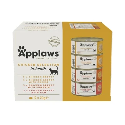 Afbeelding van Applaws natvoeding multipack Kip variatie 12 x 70 gr.