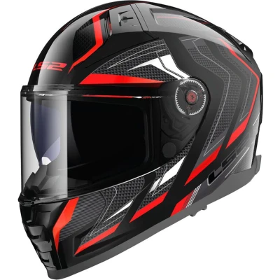 Afbeelding van LS2 FF811 Vector II Alizer Helm, zwart rood, afmeting XS voor man
