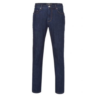 Afbeelding van Brax Cooper Denim Jeans Donkerblauw maat W 32 L 30 met Regular fit Pasvorm Stretch Heren