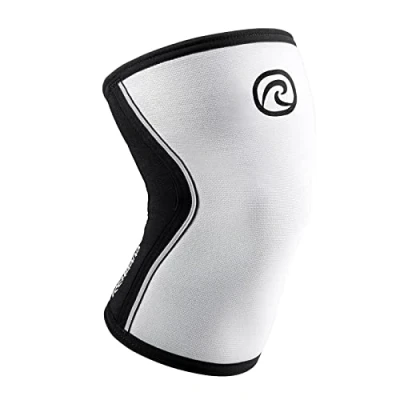 Afbeelding van Rehband 5mm kniebandage krachtsport, voor Cross Fit &amp; zware training, kniebeschermer van 5 mm neopreen, in vele kleuren en maten, unisex, Kleur:Wit/Zwart, Maat:S