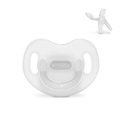 Afbeelding van Suavinex Essence Flat Transparant 6 18m Silicone Fopspeen SXSEA20081542