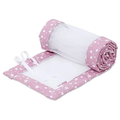 Afbeelding van babybay® nest mesh piqué geschikt voor model Boxspring XXL berry stars wit