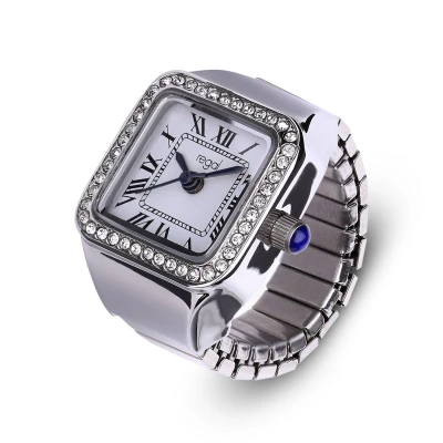 Afbeelding van Lucardi Dames Regal ring Horloge Zilverkleurig met zirkonia Alloy 21 mm