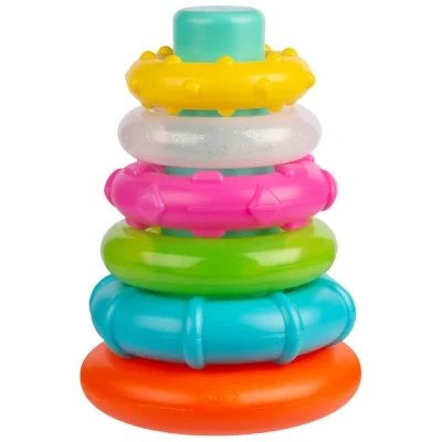 Afbeelding van Playgro Sort And Stack Tower With Glitter Ring