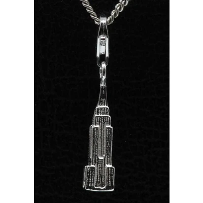 Afbeelding van Zilveren Empire State Building New York hanger én bedel