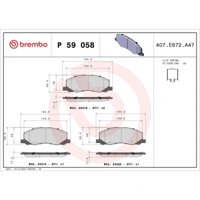 Afbeelding van Brembo Remblokset P 59 058