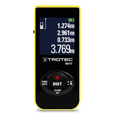 Afbeelding van TROTEC Afstandsmeter BD11 met 3,7 V (200 mAh) lithium ion accu, oplaadbaar via micro USB kabel