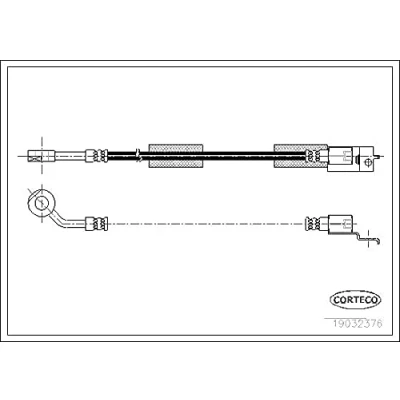 Afbeelding van CORTECO 19032376 Remslang Vooras links 410mm JEEP: Cherokee II