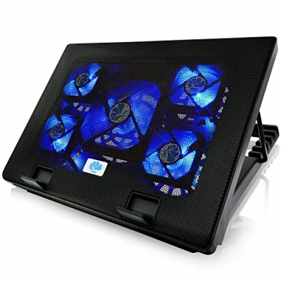 Afbeelding van AABCOOLING NC71 Laptop Cooling Pad with 5 Fans, Adjustable Tilt and Blue Backlight, Silent Cooler, Ventilator, PC Pad, Cooler