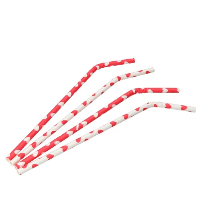Afbeelding van BIO Papieren Buigrietjes 6mm x 240mm Hartjes