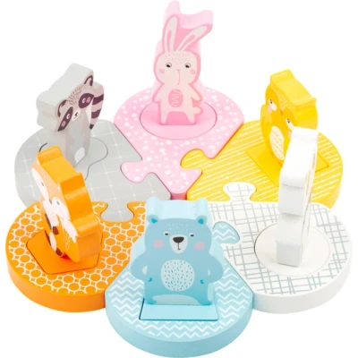 Afbeelding van Small Foot Insteek puzzel in pastel kleuren