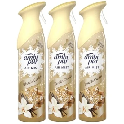 Afbeelding van 3 X 185 ml Febreze Air Mist luchtverfrisser Spray Vanilla Cookie