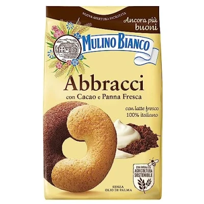 Afbeelding van MULINO BIANCO Abbracci Shortbread Italiaanse koekjes met boter cacao smaak 350g (Abbracci, x1)