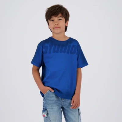 Afbeelding van Vingino HILO Tshirt print voor kinderen, Maat: 140, Seascape blue