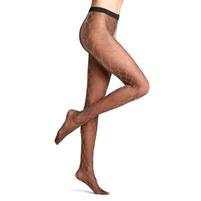 Afbeelding van Falke dames Fascination panty met lurex in 20 denier de kleur Goud, maat: M/L
