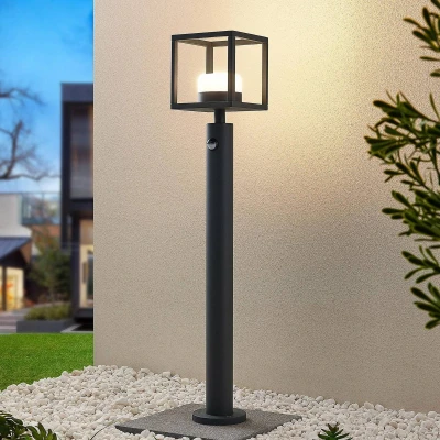 Afbeelding van Lucande Padverlichting, zuillampen 1licht aluminium, kunststof H: 85 cm GX53 donkergrijs (RAL 840 M)