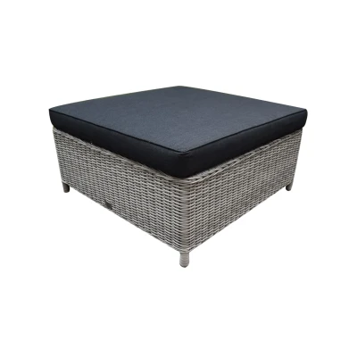 Afbeelding van Ibiza voetenbank 92x92xH37 cm wit grijs