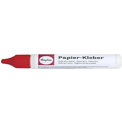 Afbeelding van Rayher Papierlijm, fles 30 g, met fijne punt, droogt transparant op, zuurvrij, geen papiergolven, 3339600