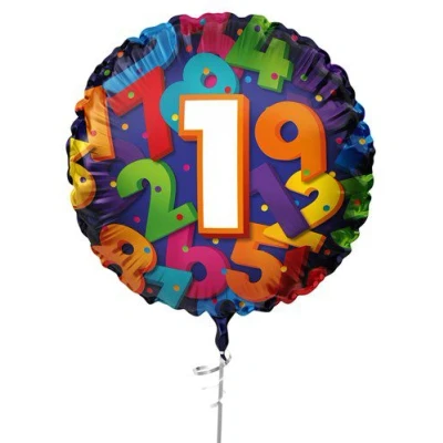 Afbeelding van Folieballon Cijfers 1 jaar 45 cm Helium en Luchtvulling