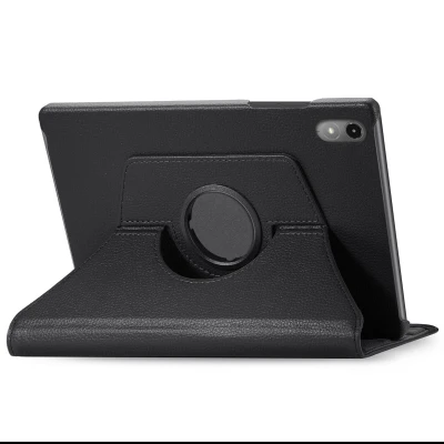 Afbeelding van Lenovo Tab P12 Hoes: iMoshion 360 Draaibare Bookcase Zwart Kunstleder Tablet Hoezen