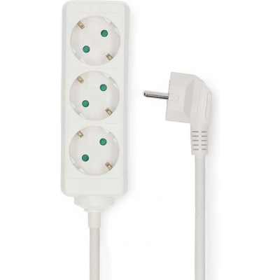 Afbeelding van Stekkerdoos Randaarde stekker / Type F (CEE 7/7) 3 wegs 5.00 m 3680 W 16 A Soort aarding: Zijcontacten 230 V AC 50/60 Hz