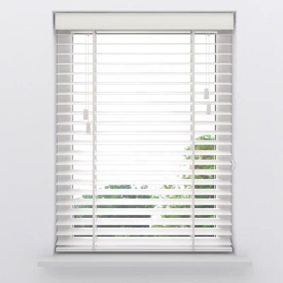 Afbeelding van Radeco® Bamboe Houten Jaloezie Easy Natural 50 mm Wit 70 x 175 cm Maten van t/m 250 breed