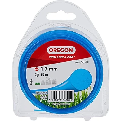 Afbeelding van Oregon String trimmerlijn, vervangende nylon grastrimmerdraad voor grastrimmers en bosmaaiers, doe het zelf tuinieren, universele pasvorm, alle doeleinden, rond koord, spoel van 1,7 mm x 15 m,