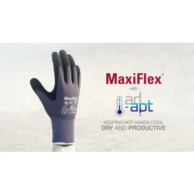 Afbeelding van *** 12 PAAR Werkhandschoen &quot;ANTI TRANSPIRANT&quot; ATG Maxiflex Ultimate Ad Apt 42 874 , MAAT 10 XL