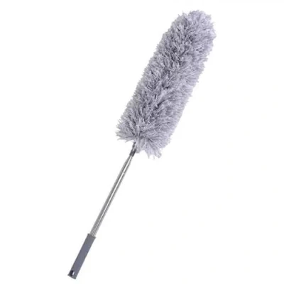 Afbeelding van Igadgitz home Uitschuifbare stofdoek 96 inch, Telescopische Duster, Pluizige Microfiber Lange Handled Duster met Buigbare Hoofd Grijs