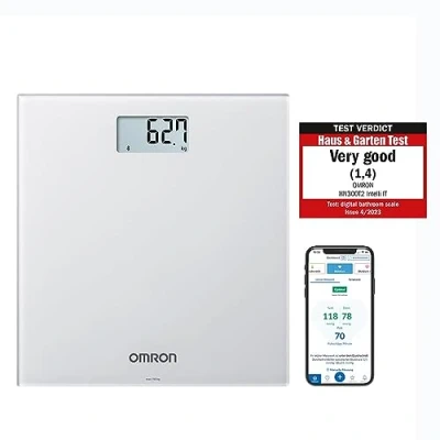 Afbeelding van OMRON HN300T2 Intelli IT Personenweegschaal Slimme Weegschaal met BMI meeting Smart Scale Mobiele App Grijs