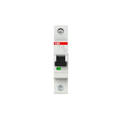 Afbeelding van Abb s201 installatieautomaat 1p b karakteristiek 63a iec en 60898 1 6 ka iec60947 2 10 module breedte 17 5mm 2cds251001r0635