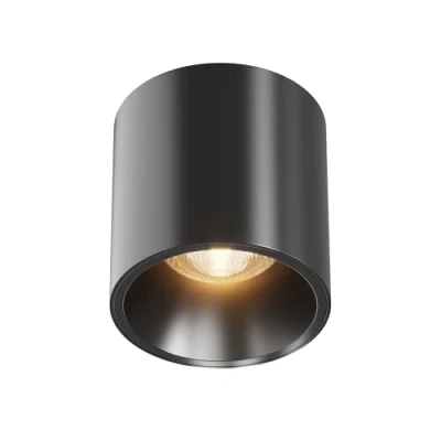 Afbeelding van Maytoni, Wandlamp + plafondlamp, Alfa LED plafondlamp 12W dimbaar zwart 90Ra warm wit