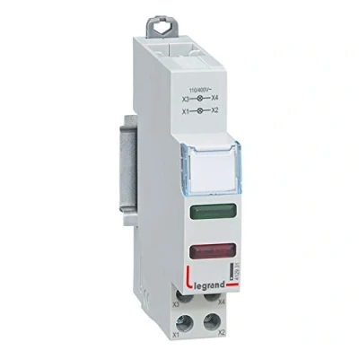 Afbeelding van Legrand cx3 signaallamp dubbel led groen rood 110 400v ac 1 module 17 8mm 412931