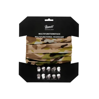 Afbeelding van Brandit Multifunktionstuch Sjaal, Maat: One Size, Tactical camo
